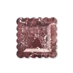 Scalloped Edge Square Burgundy Marble Tray