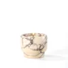 Elegant Calacatta Marble small candle holder, minimalist home accessory