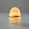 Elegant Egg-Shaped Onyx Table Lamp – Illuminated Stone Texture