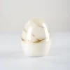 Egg-Shaped Onyx Stone Table Lamp – Smooth Surface and Natural Patterns