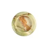 Polished Round Green Onyx Ashtray, ideal for cigar and cigarette smokers with a smooth finish