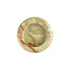 Handcrafted Round Green Onyx Ashtray, smooth and polished for cigar and cigarette smokers