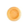 Classic Round Orange Onyx Ashtray with white veining, handcrafted and polished for cigar and cigarette smokers