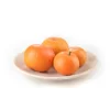 Italian Marble Travertine Round Plate with oranges, minimalist design