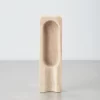 Italian Marble Travertine Cigar Ashtray with minimalist rectangular shape and wood-like veining