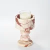 Candle holder with aromatherapy candle cup inside