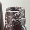 Burgundy Marble Vase polished rim close-up