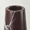 Burgundy Marble Vase rim detail carved from a single marble block