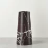 Burgundy Marble Vase 45-degree angle view