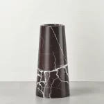 Burgundy Marble Vase H20cm