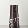 Burgundy Marble Vase A front view