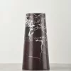 Burgundy Marble Vase B front view