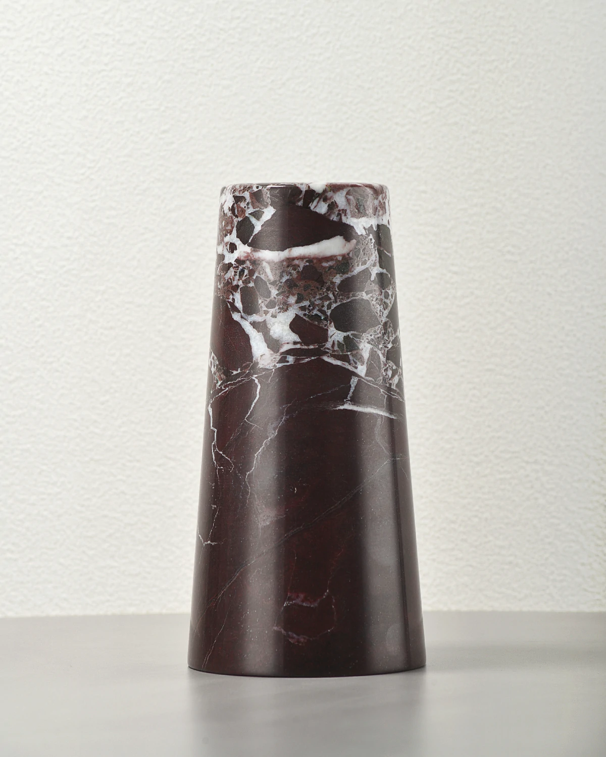 Burgundy Marble Vase B alternative front view