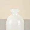 Mini White Onyx Vase 45-degree rim close-up showing polished edge and translucency