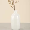 Mini White Onyx Vase at 45-degree angle with flowers