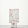 Vintage Red Marble Vase Piece A front view