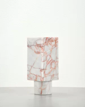 Vintage Red Marble Vase Piece A back view
