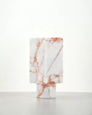 Vintage Red Marble Vase Piece C back view