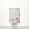 Vintage Red Marble Vase Piece D front view