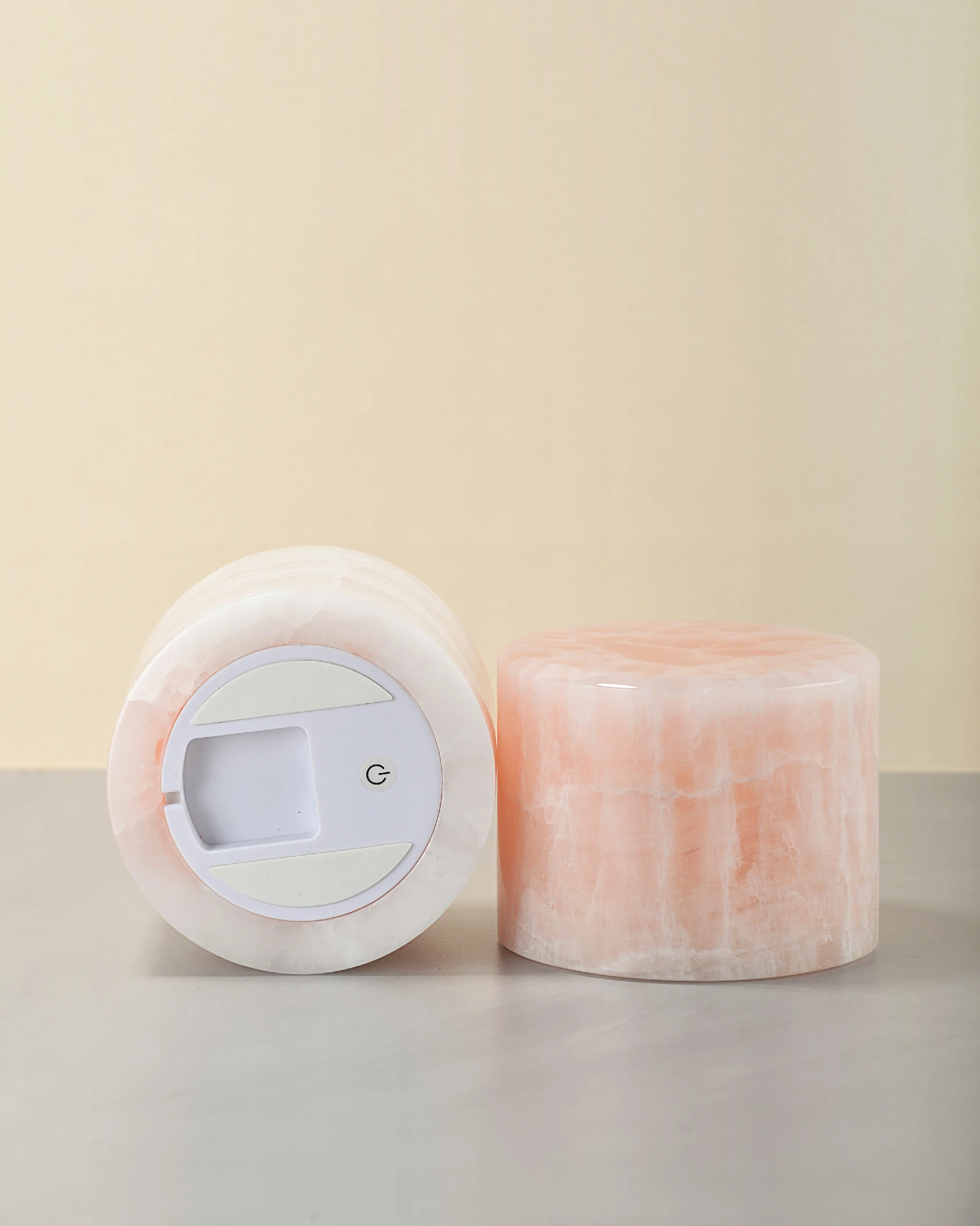 Bottom switch of mini pink onyx table lamp