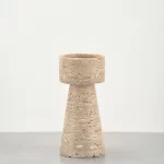 Travertine Candle Holder H18cm