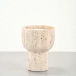 Travertine Scented Candle Holder H10cm