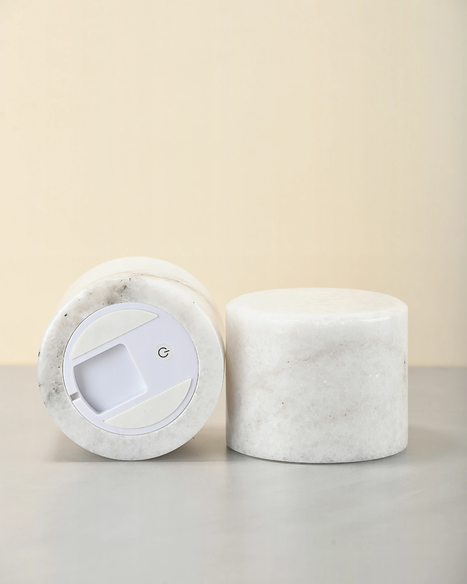 Bottom switch of mini white onyx table lamp