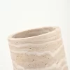 Travertine Marble Wine Holder rim close-up with natural white veins