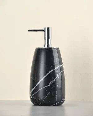 Black Marble Liquid Soap Dispenser — Piece A