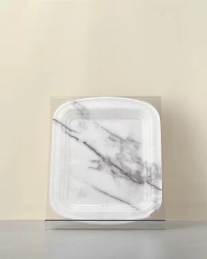 White Lilac Marble Tray 25x20cm
