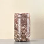 Red Marble Pen Holder H12cm