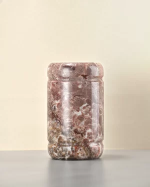 Red Marble Pen Holder H12cm