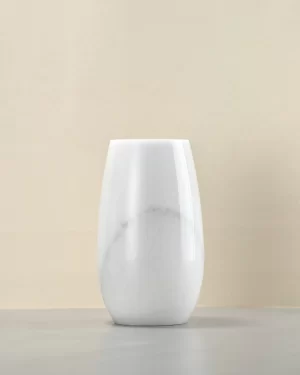 Small White Marble Vase H15.5cm