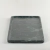 Italian Green Marble Tray styled on tabletop at an angled view