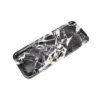 Angled view of the Bvlgari Black marble tray, Piece A, showing its rounded corners and polished edge.