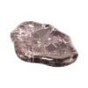 Angled view of the Cloud irregular Burgundy marble tray, Piece B, showing its organic outline and polished finish.