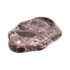 Opposite angled view of the Cloud irregular Burgundy marble tray, Piece B, showing its natural stone pattern.